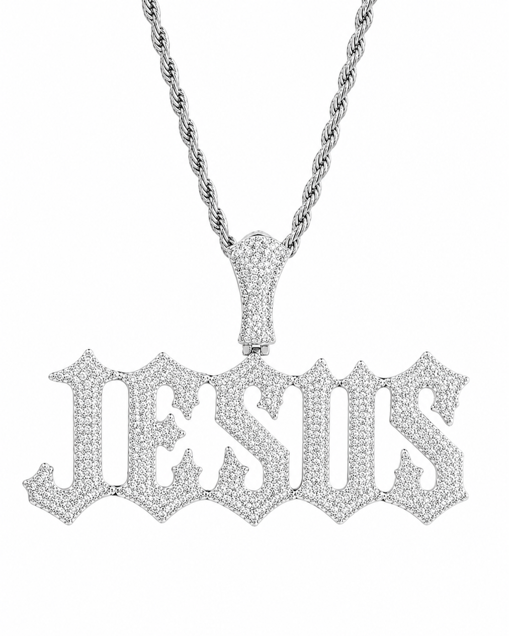 ICED JESUS PENDANT | SILVER