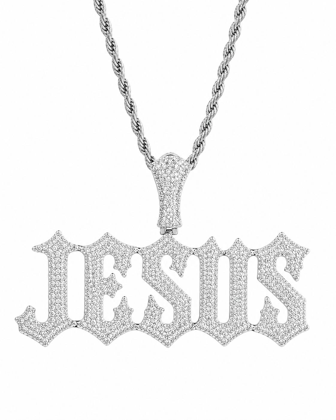 ICED JESUS PENDANT | SILVER
