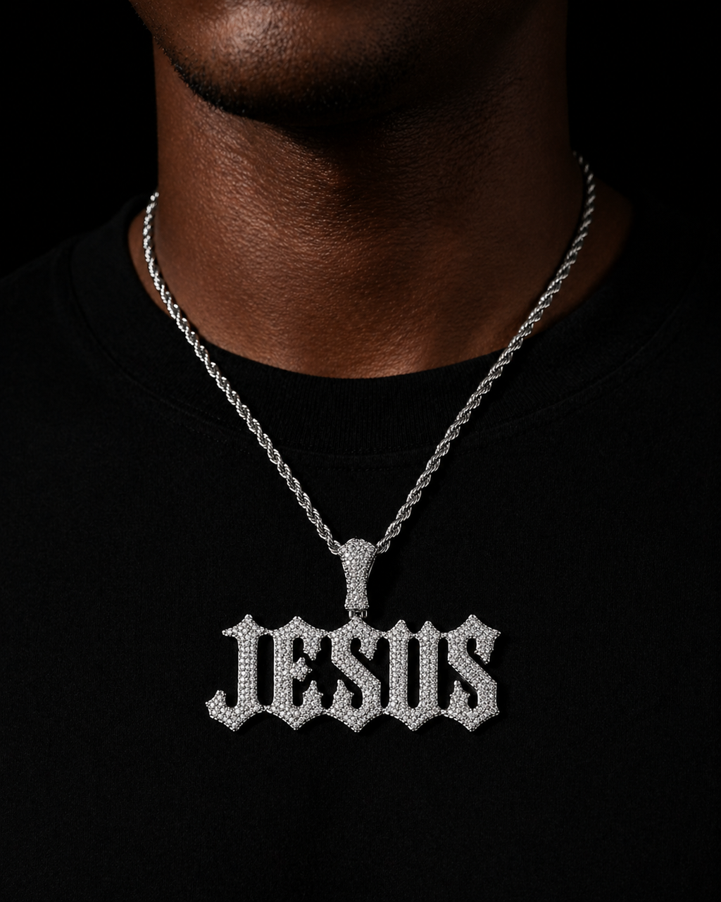 ICED JESUS PENDANT | SILVER