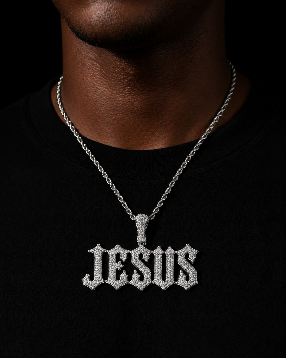 ICED JESUS PENDANT | SILVER