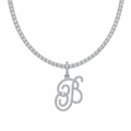 ÉCLAT INITIAL TENNIS NECLACE - SILVER