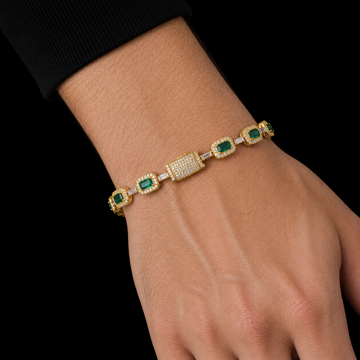 Emerald Royale Bracelet | Gold