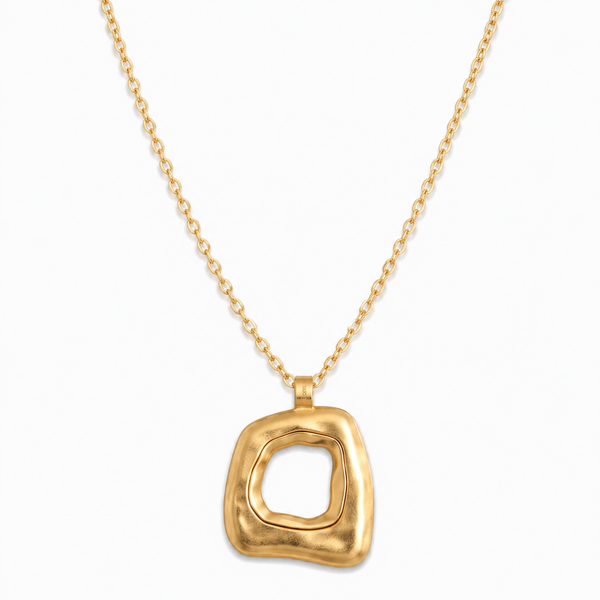AURA SCULPTED GOLD NECKLACE