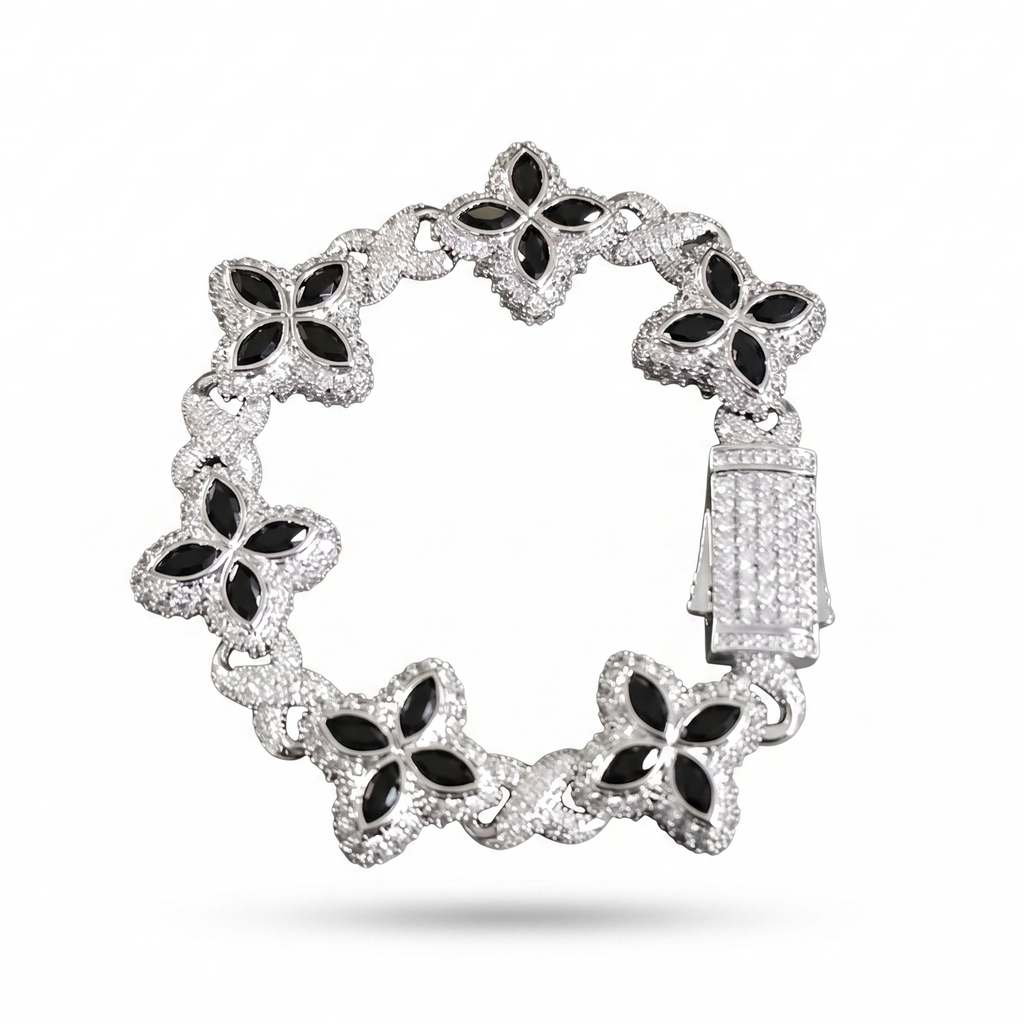 OBSIDIAN ICE FLOW BRACELET
