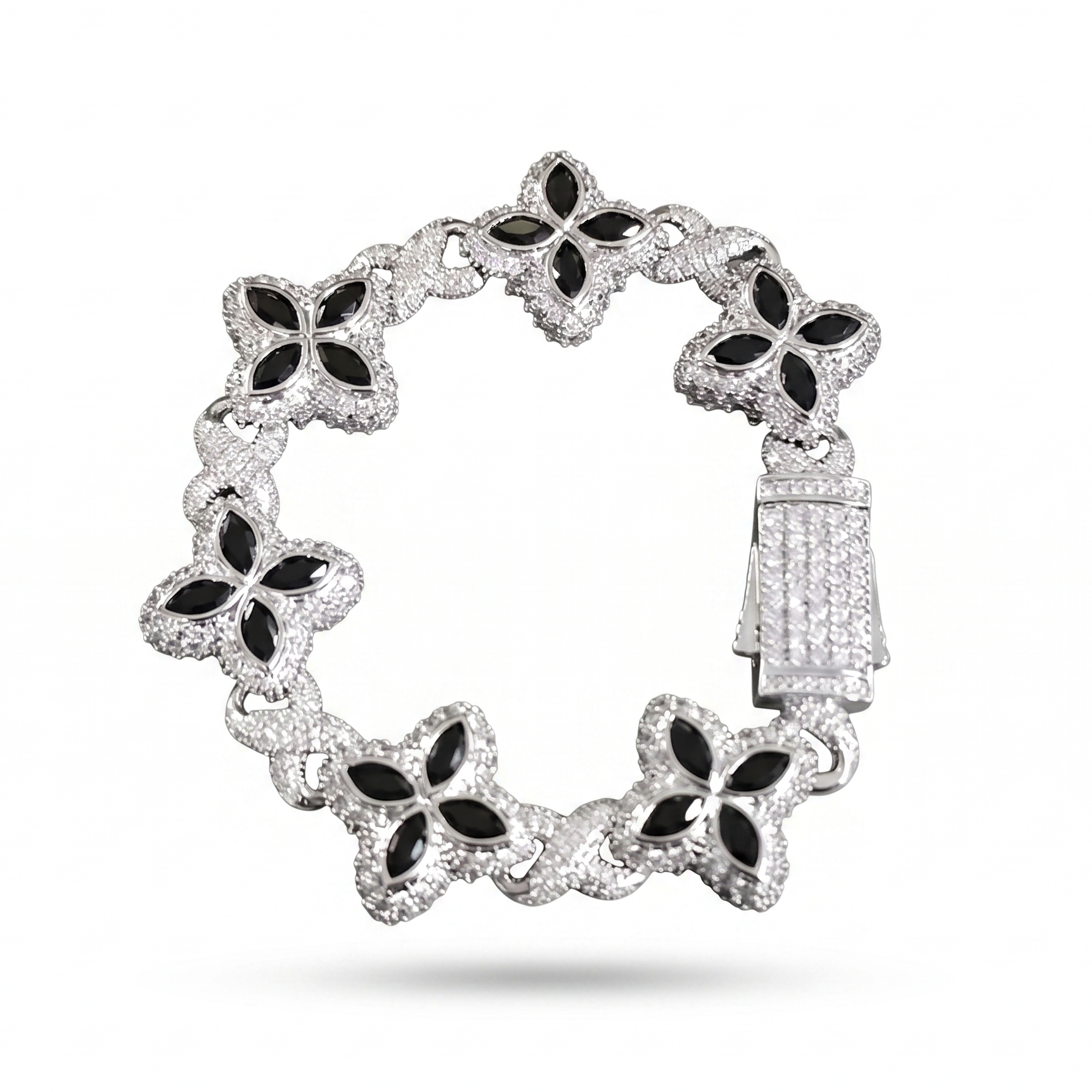 OBSIDIAN ICE FLOW BRACELET