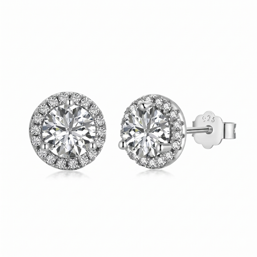 ROUND HALO STUDS