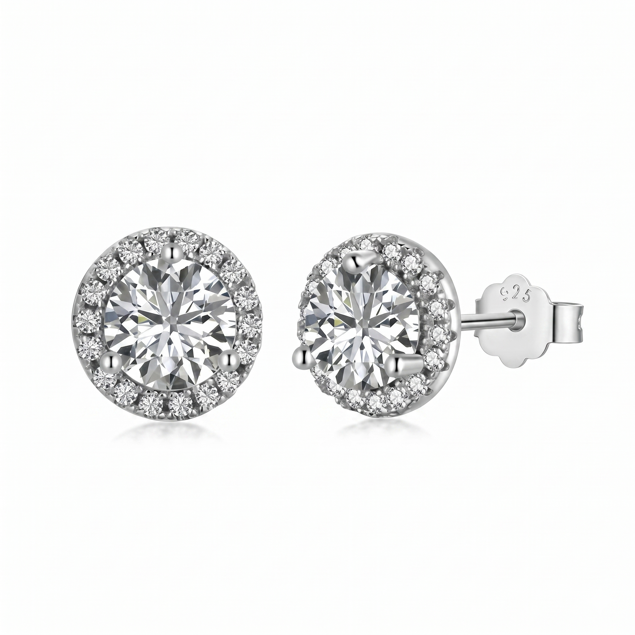 ROUND HALO STUDS